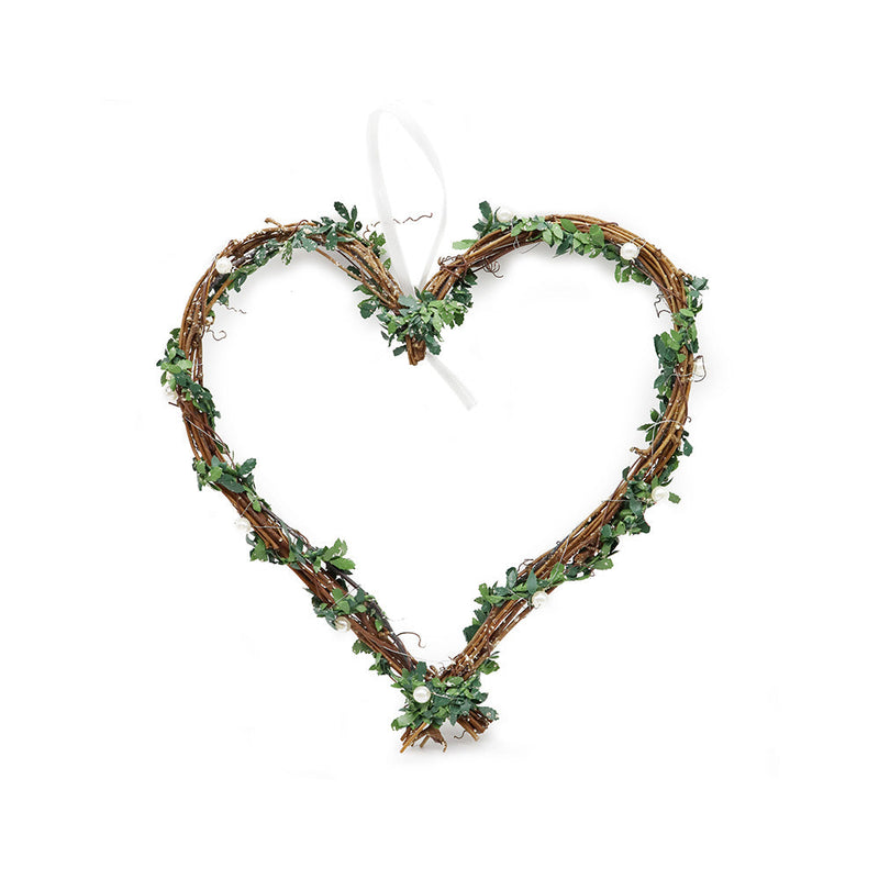 Mistletoe Heart Wreath